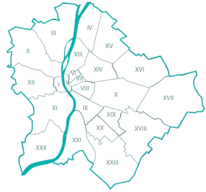 Budapest térkép reptéri transzfer szolgáltatási területtel