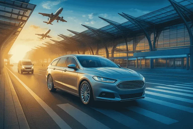 Kényelmes reptéri transzfer Budapesten egy Ford Mondeo autóval.